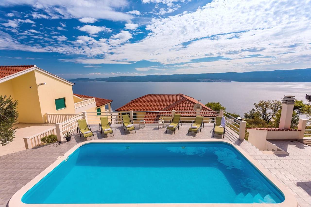 Villa Maslina, With Private 32M2Pool, Panoramic Views On 100Km Coastline, 12 Pax Lokva Rogoznica Ngoại thất bức ảnh