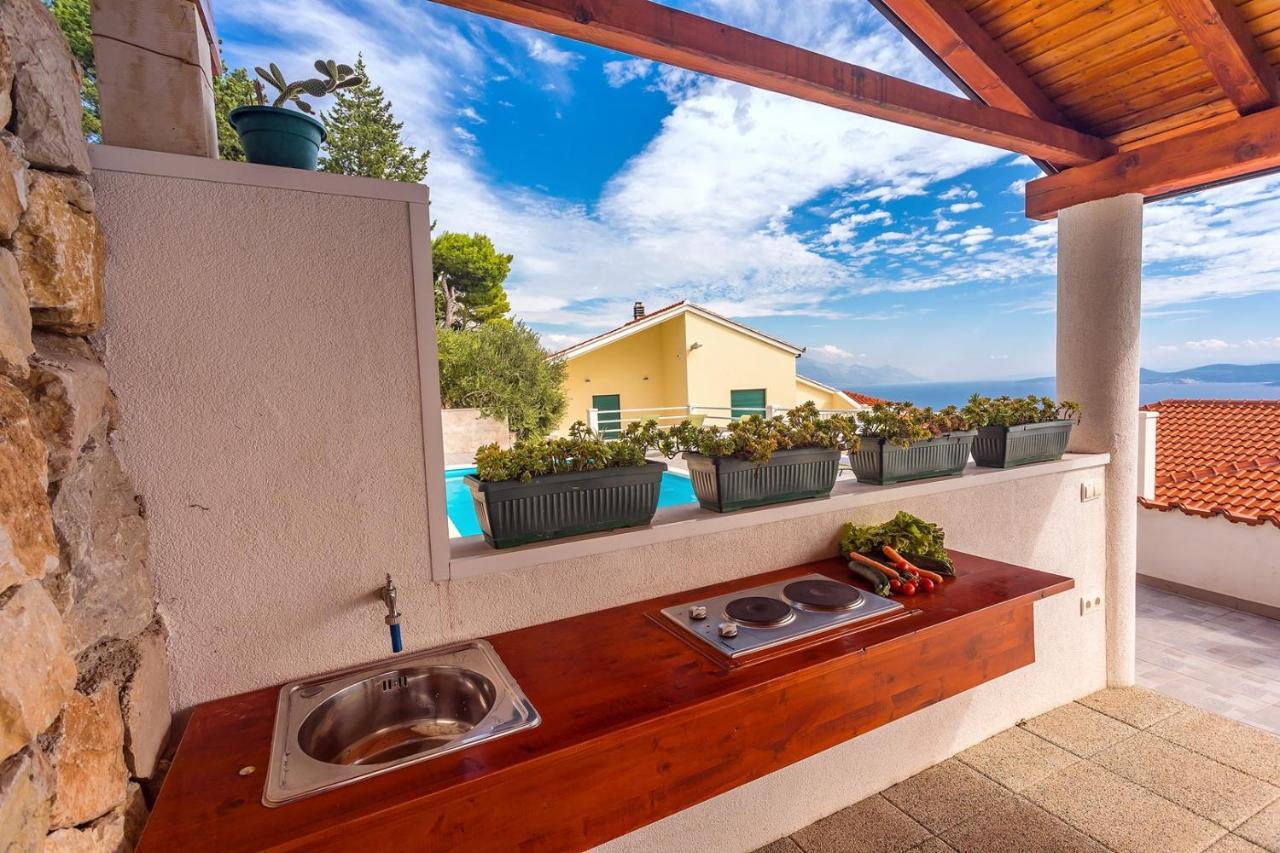 Villa Maslina, With Private 32M2Pool, Panoramic Views On 100Km Coastline, 12 Pax Lokva Rogoznica Ngoại thất bức ảnh
