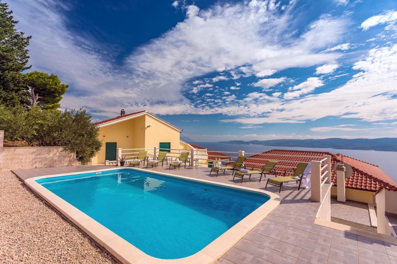 Villa Maslina, With Private 32M2Pool, Panoramic Views On 100Km Coastline, 12 Pax Lokva Rogoznica Ngoại thất bức ảnh