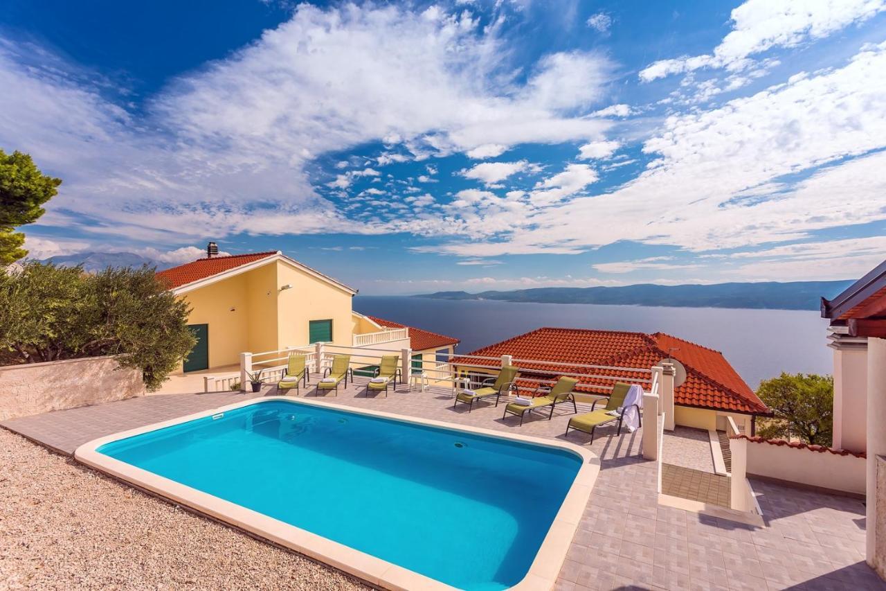 Villa Maslina, With Private 32M2Pool, Panoramic Views On 100Km Coastline, 12 Pax Lokva Rogoznica Ngoại thất bức ảnh