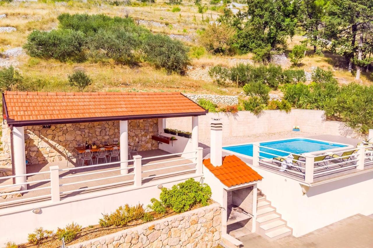 Villa Maslina, With Private 32M2Pool, Panoramic Views On 100Km Coastline, 12 Pax Lokva Rogoznica Ngoại thất bức ảnh
